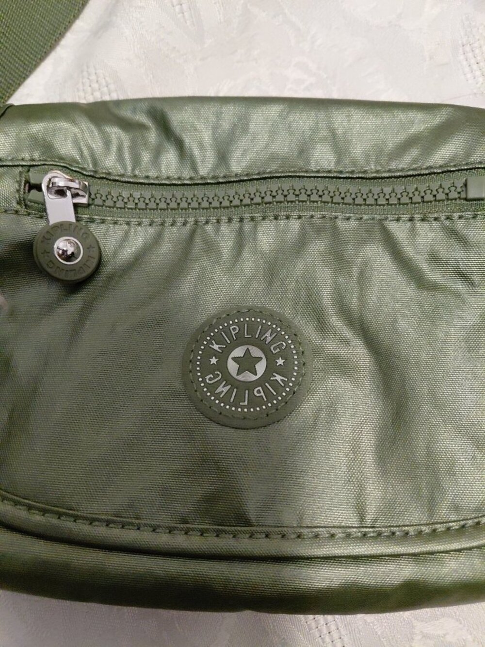 Kipling Sabian Mini Crossbody Bag Connect Metallic Green NWT - Picture 3 of 7
